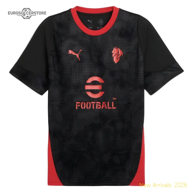 Premium Popular 2025-2026 Ac Milan Training Jersey (Black)