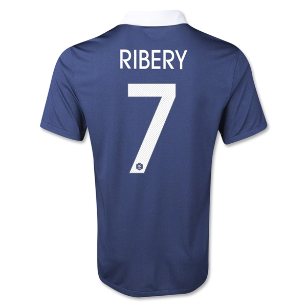 2014 France RIBERY7 Home Navy soccer Jersey Shirt - Official Replica
