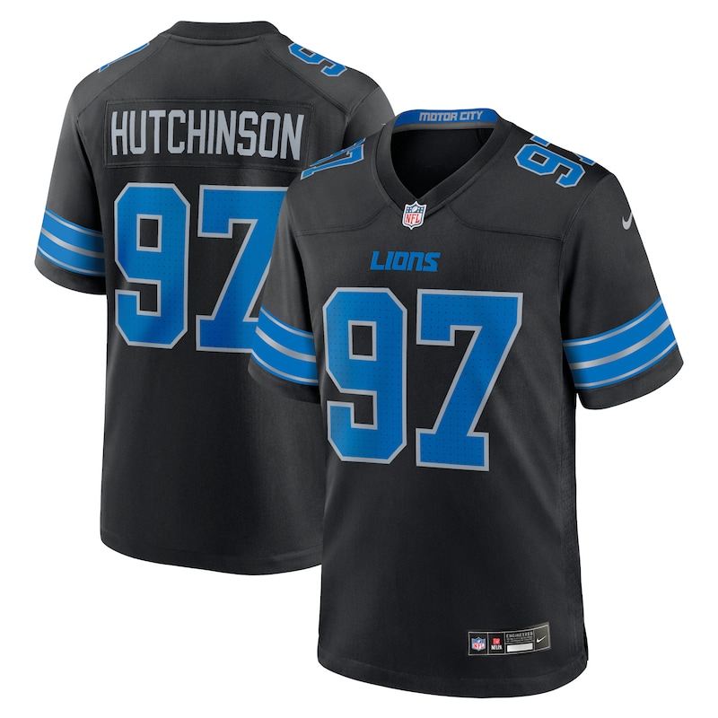 None Aidan Hutchinson DET Lions Powerful Premium Material Jersey