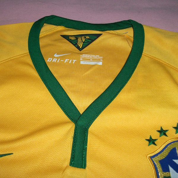2014 World Cup Brazil Home Long Sleeve Yellow Jersey Shirt - World