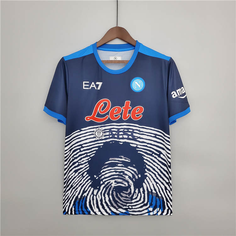 Napoli 21-22 Maradona Commemorative Version Blue Soccer Jersey