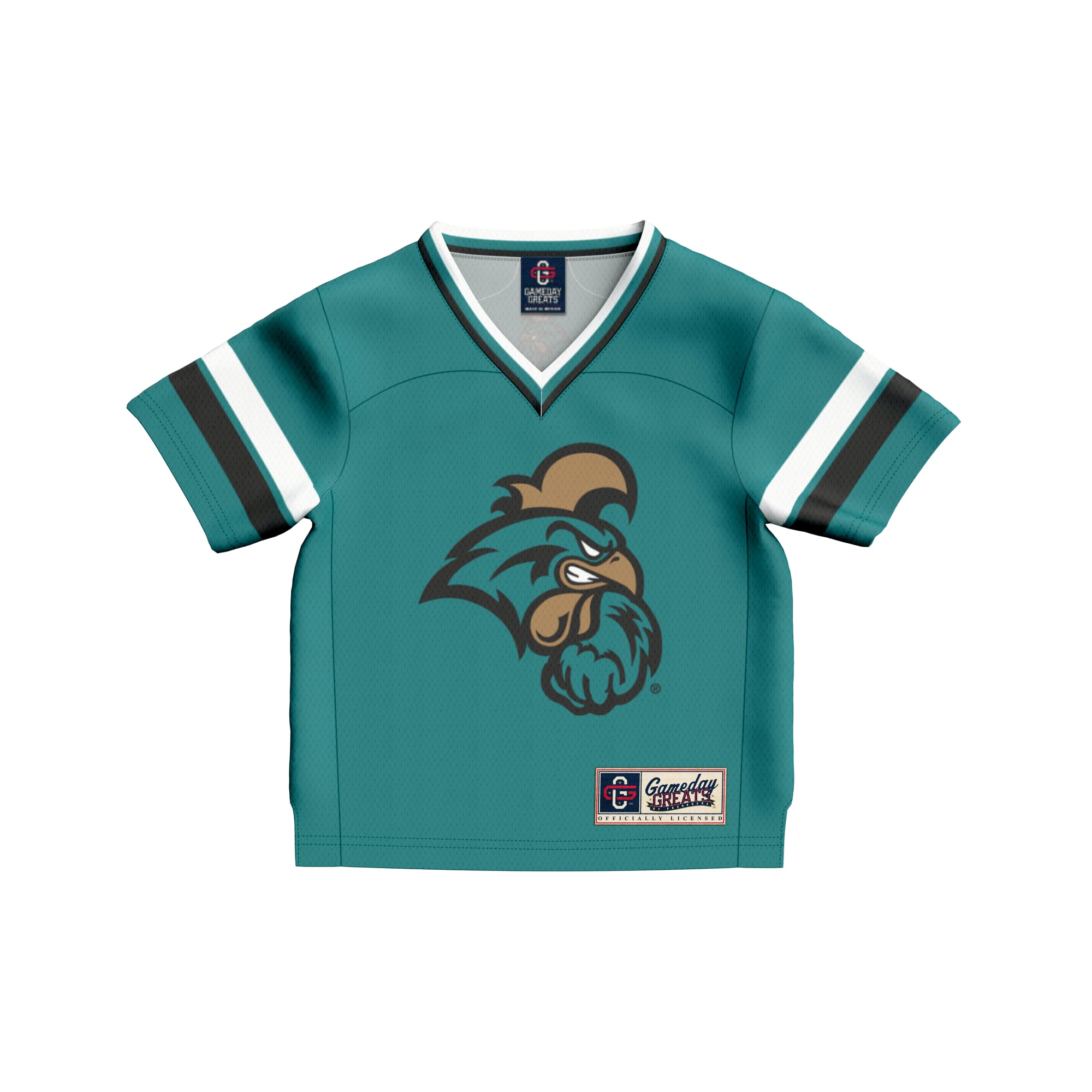 Toddler #1 Teal Coastal Carolina Chanticleers Collegiate Football Fashion Jersey