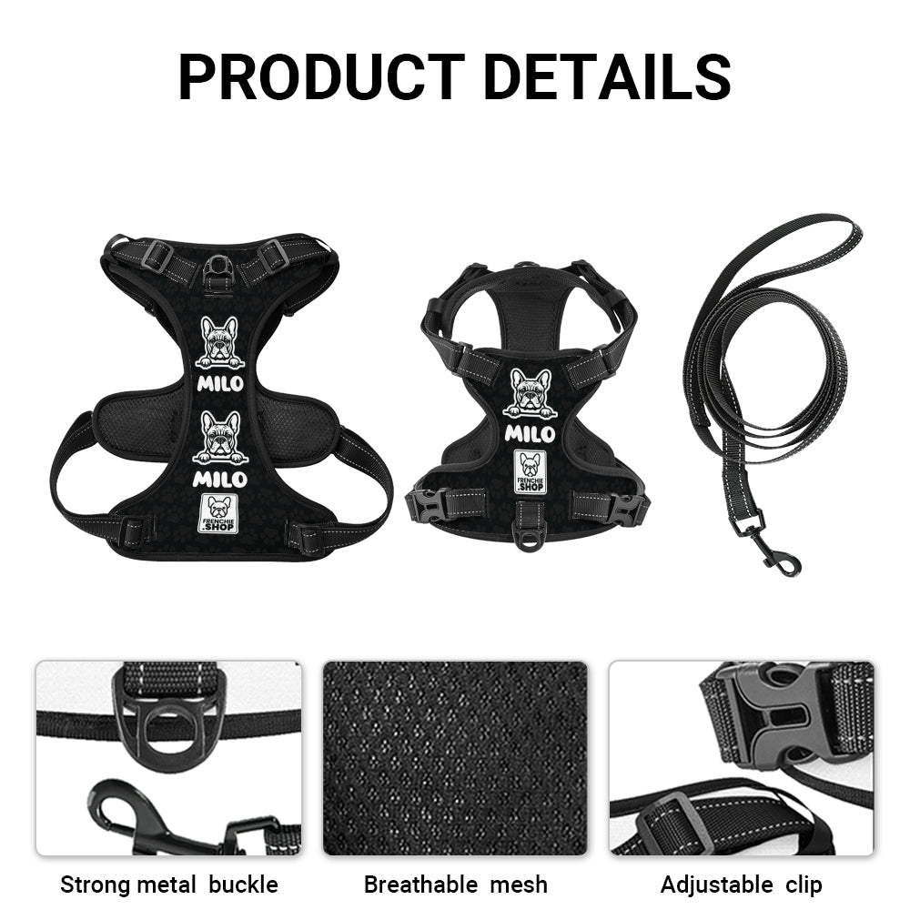 French Bulldog Winston Personalized No Pull French Bulldog Dog Harness Practical Dog Gear