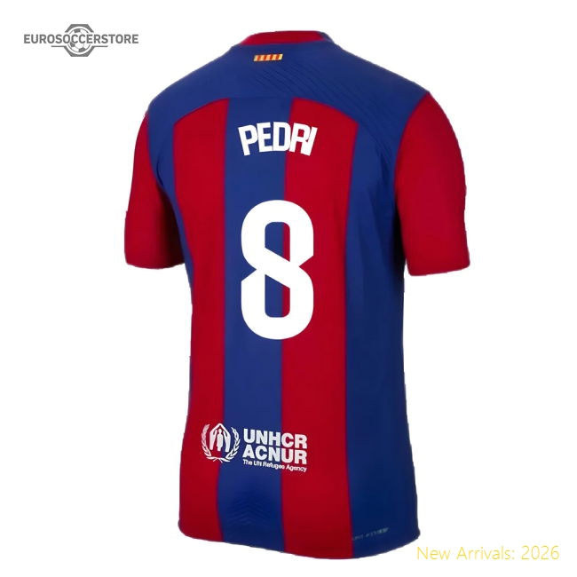 2023-2024 Fcb Authentic Home Jersey (pedri 8) - Unique Style