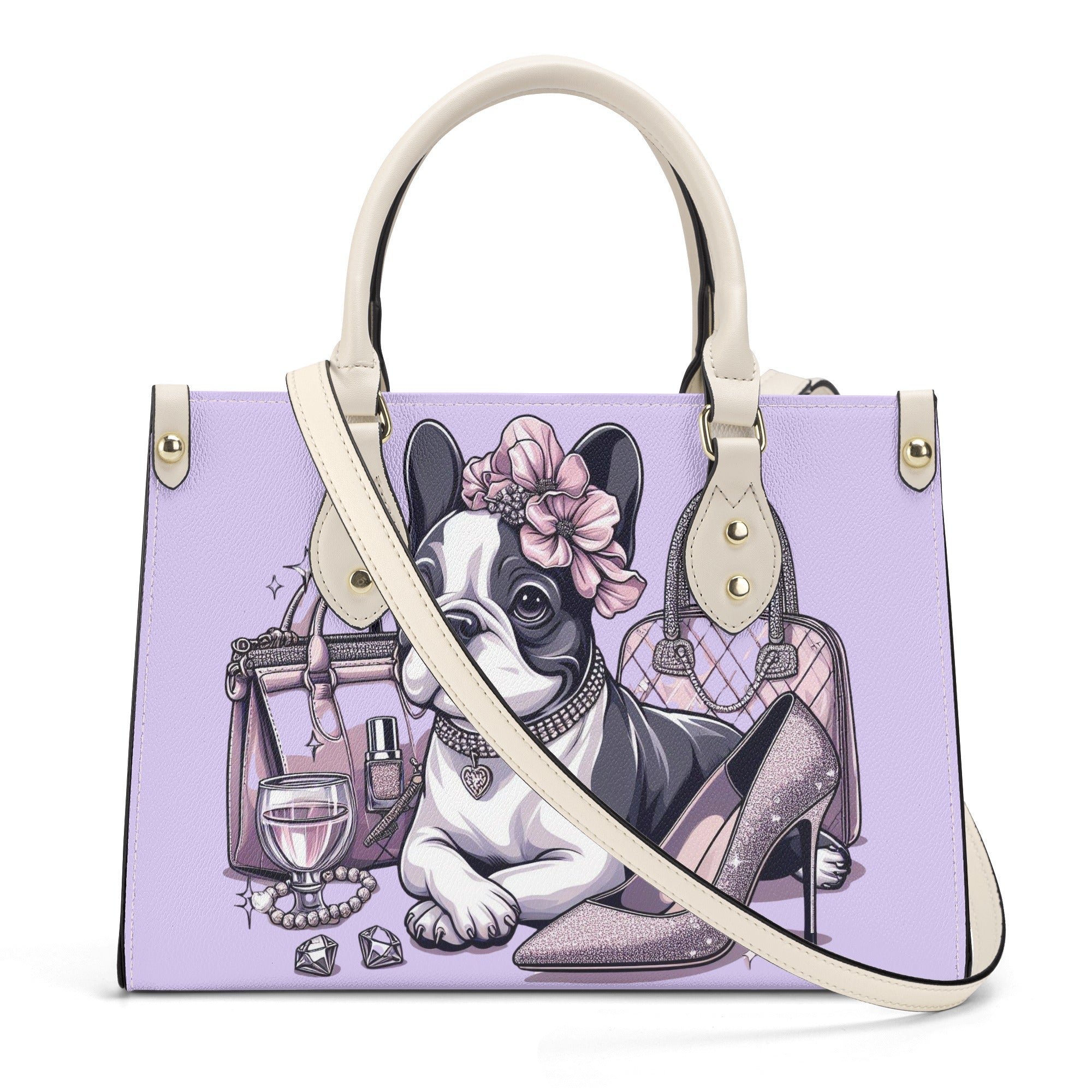 French Bulldog Lover Paisley Luxury Women Handbag Stylish Daily Item