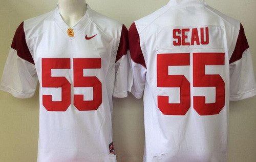 Men's None White 2024 game day Junior Seau #55 authentic Jersey