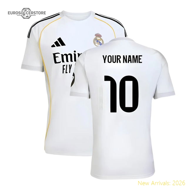 Fan-Favorite 2025-2026 Real Madrid Home Shirt (Your Name)
