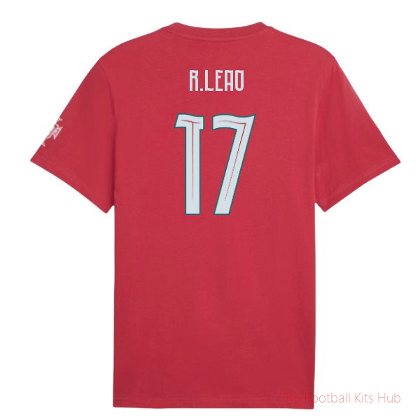 2026-2027 Portugal FtblCulture Tee (Red) (R.Leao 17)