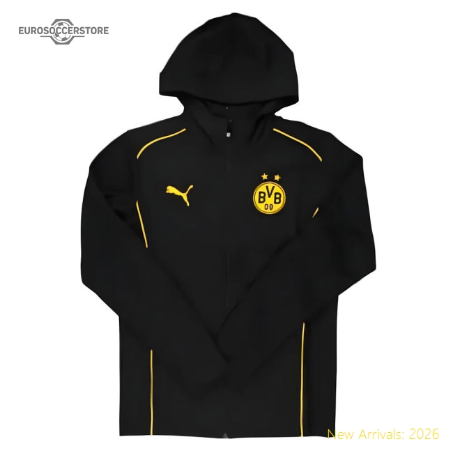 2024-2025 Borussia Dortmund Casuals Hooded Fan Jacket (black)