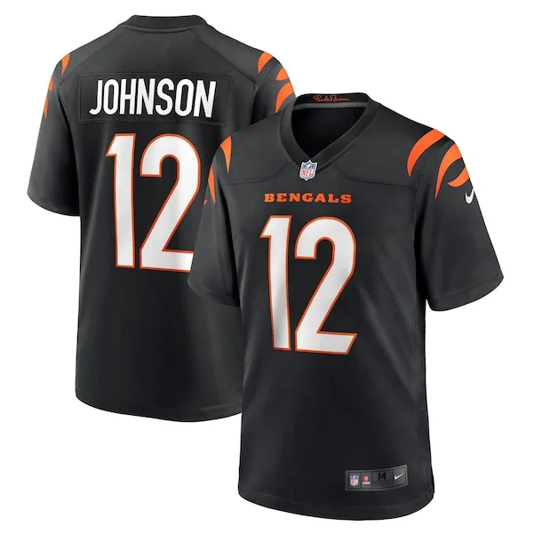 None Tyron Johnson Game Jersey - Black | NFL Player Jersey | NFL Footb