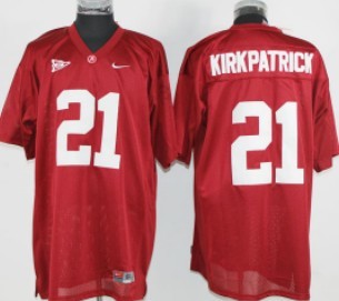 Men's ALA Tide Kirkpatrick Red #21 alternate jersey Red 2024 high