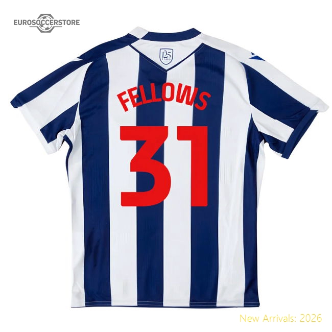 West Brom Wba Home Kit 2025-2026 Fan Style Jersey Stadium Approved