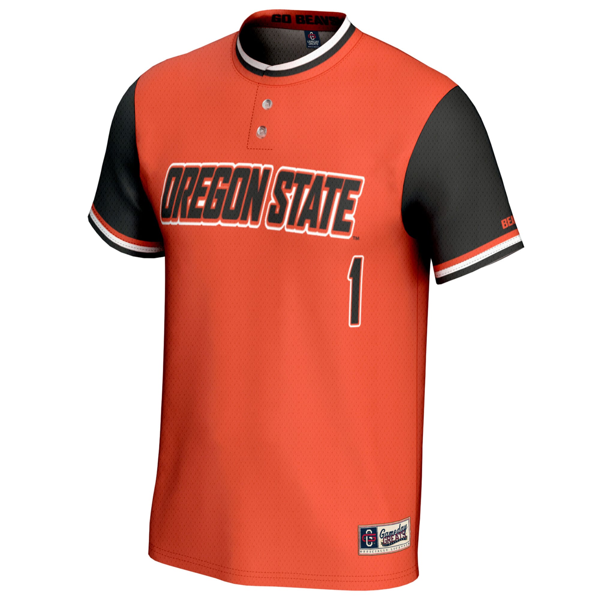 [NJP] Oregon State Beavers GameDay Greats Unisex Softball Fashion Jersey - Orange
