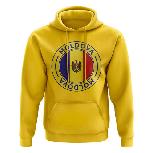 Moldova Football Badge Hoodie (Yellow) Oranje Performance