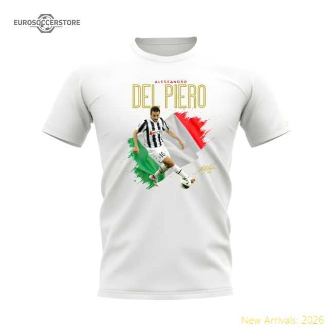 High-Quality Alessandro Del Piero Juventus T-Shirt (White)