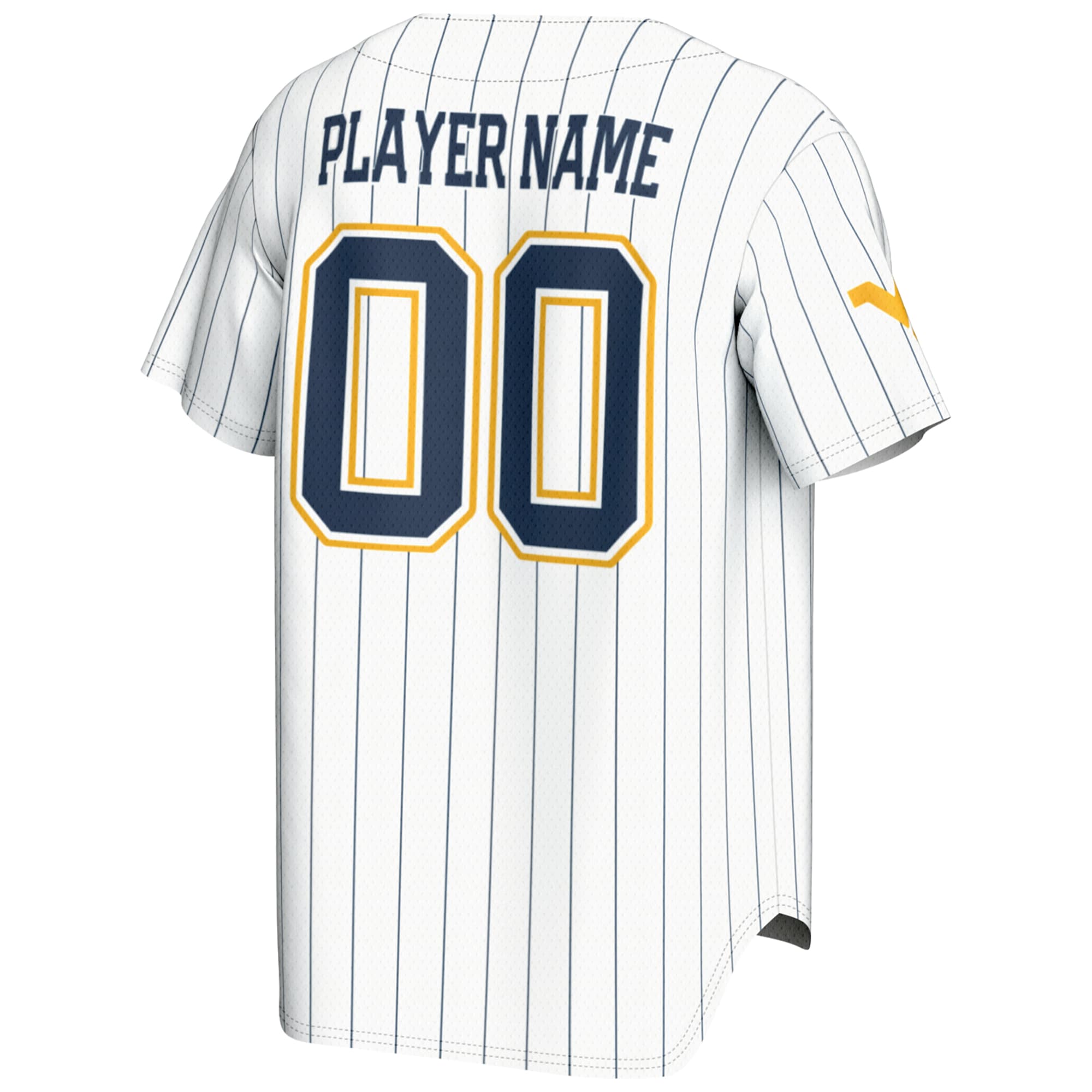 [NJP] West Virginia Mountaineers GameDay Greats NIL Pick-A-Player Lightweight Baseball Jersey - White