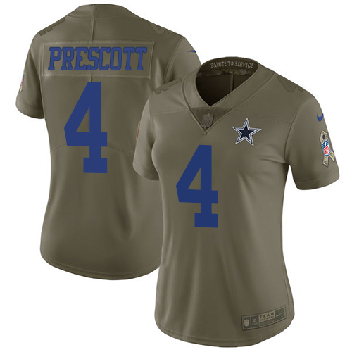 Premium NFL s Dallas Cowboys #4 Dak Prescott Team Color Limited Jersey