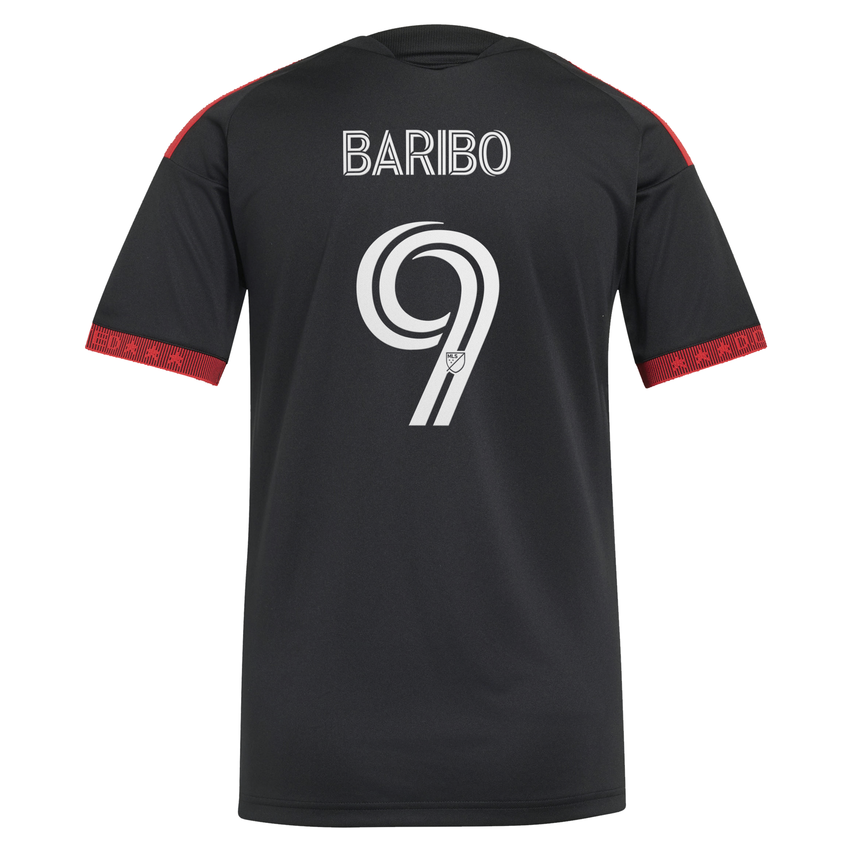 [SJH] Tai Baribo D.C. United Women's 2026 Black-and-Red Kit Replica Jersey - Black