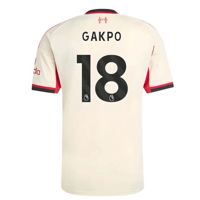 2025-20 Liverpool Away Soccer Jersey Gakpo 18 L S Kids