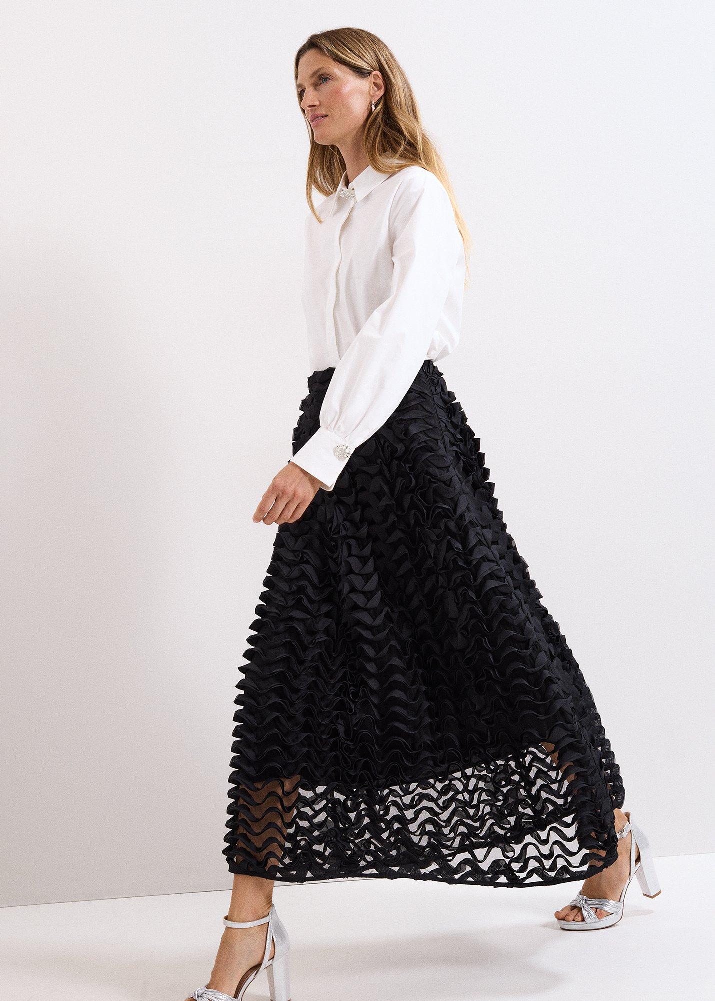 Talis Textured Midi Skirt