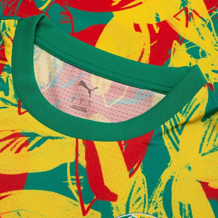 Senegal Training T-Shirt Pre Match Africa Cup of Nations 2025 - Green/Faster Yellow/Puma Red