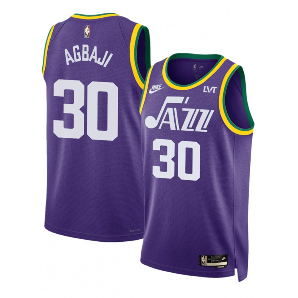 Professional Men's Utah Jazz #30 Ochai Purple Basketball Jersey