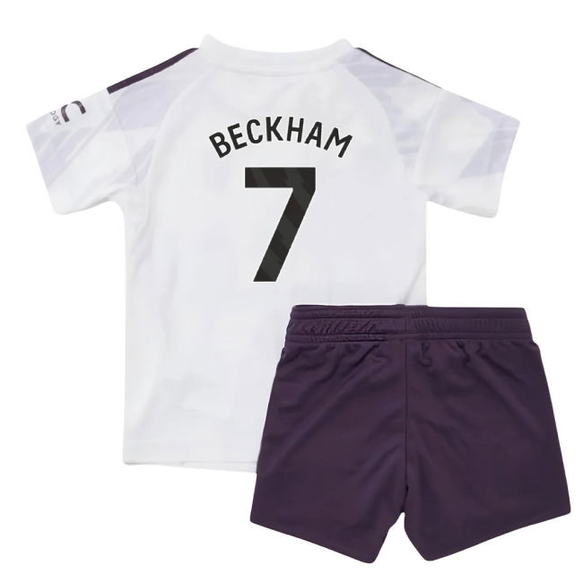 Premium Quality Football Man Utd Away Baby Kit Beckham #7 New Rele...