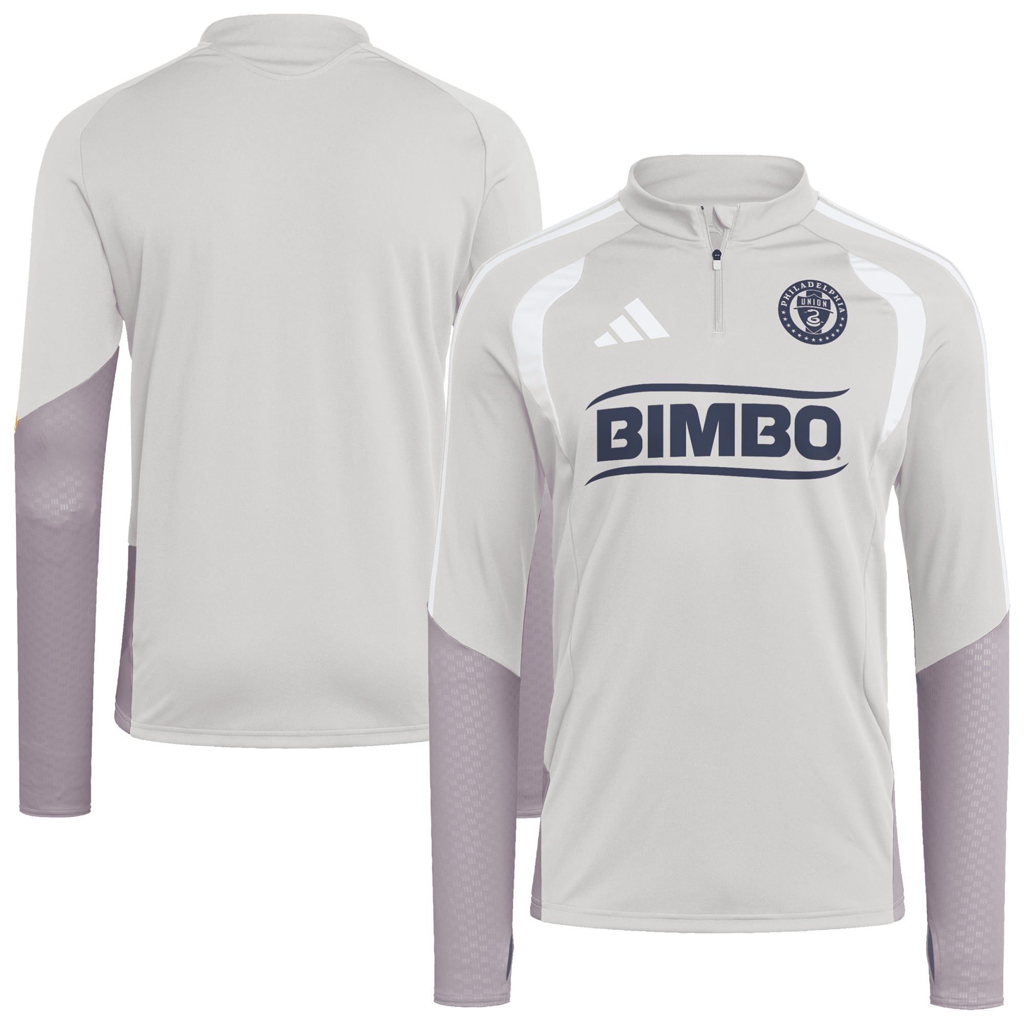 [SD] Philadelphia Union 2026 Tiro Competition Quarter-Zip Training Jersey Top - Silver