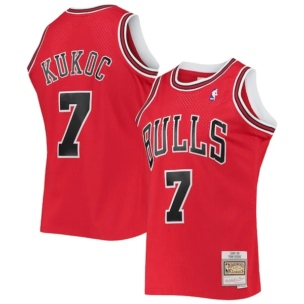 Toni Kukoc CHI Swingman Jersey - top-tier NBA - Red sports sports