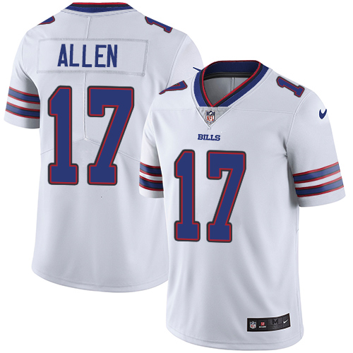 Official NFL Wholesale NFL Bills #17 Josh Allen White Limited Jersey