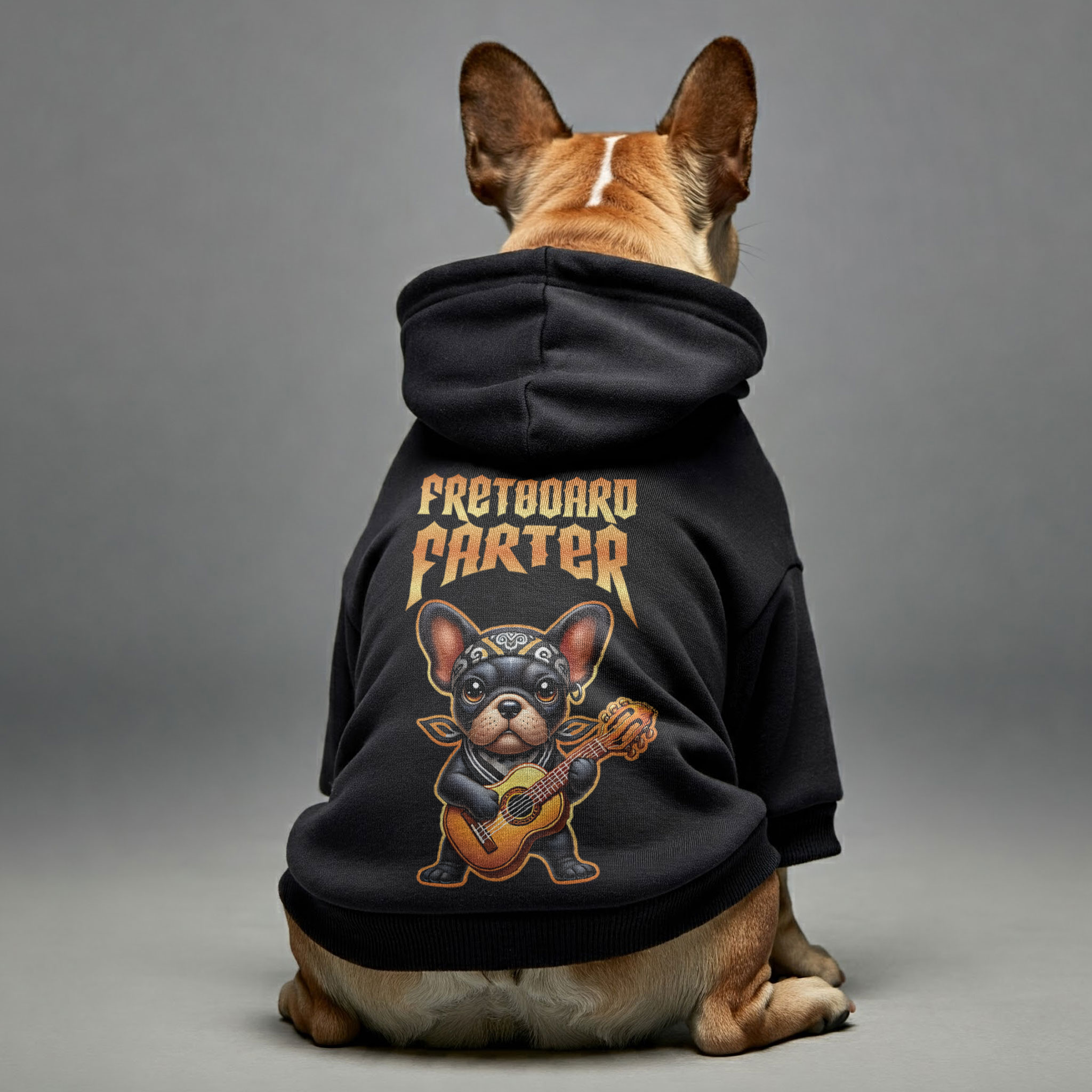 Premium Fretboard Farter - Personalized French Bulldog Hoodies With F...