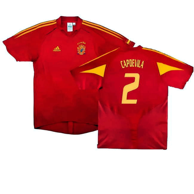 Spain 2004-06 Home Shirt ((Very Good) XL) (Capdevila 2)
