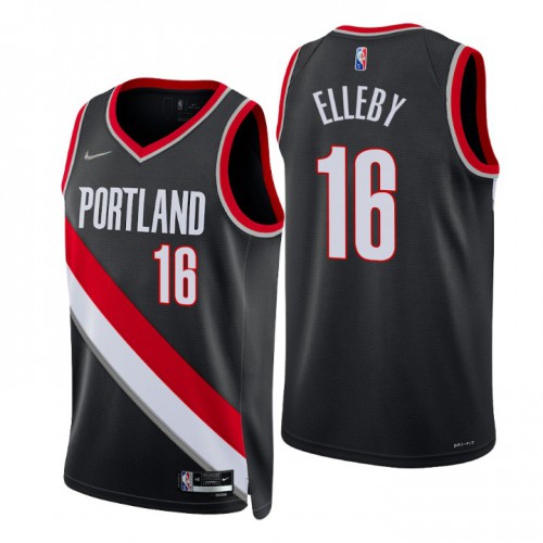 Black Nike Trail Blazers #16 Trail Blazers Jersey - Performance Fabric
