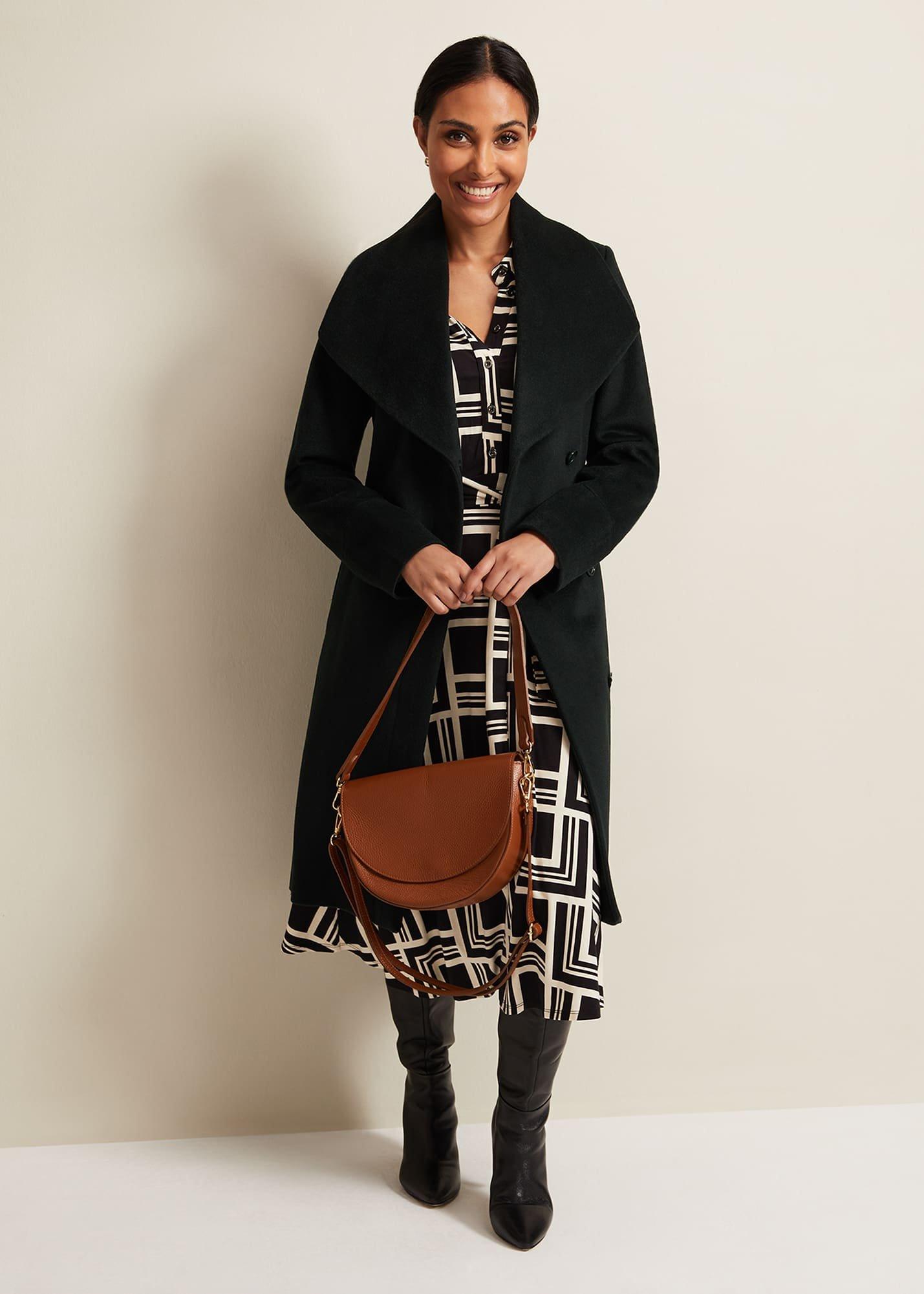 Petite Nicci Belted Wool Coat