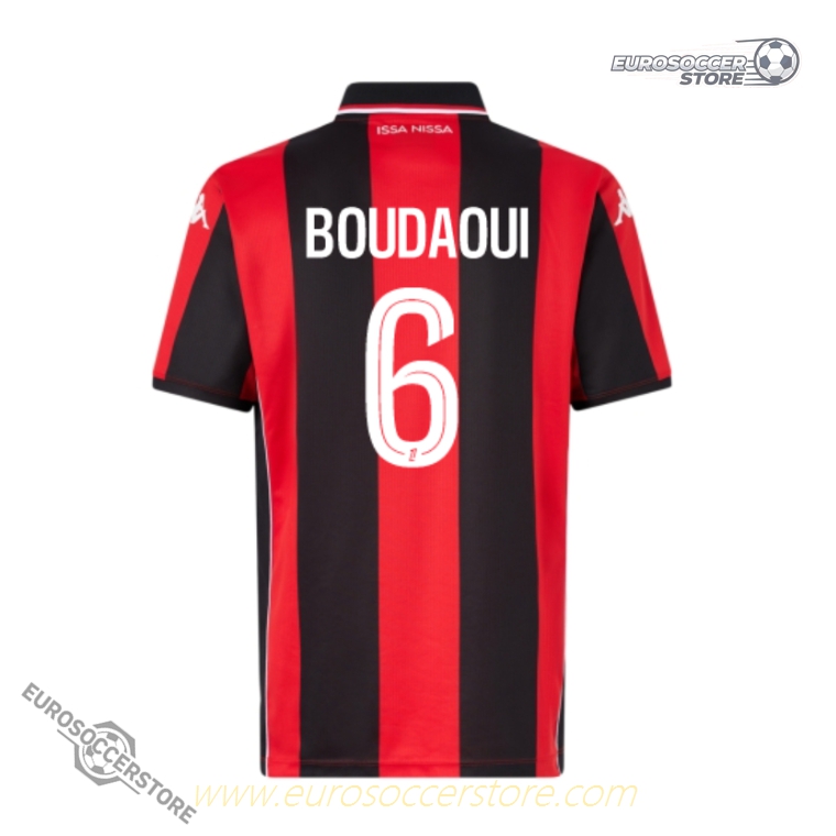 OGC Nice 25-26 Season Home Jersey - BOUDAOUI #6