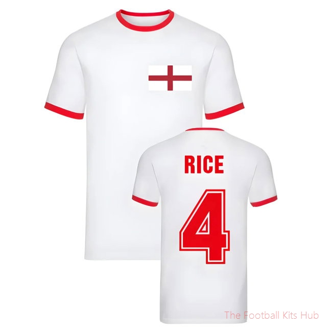 Declan Rice England Ringer Tee (White)