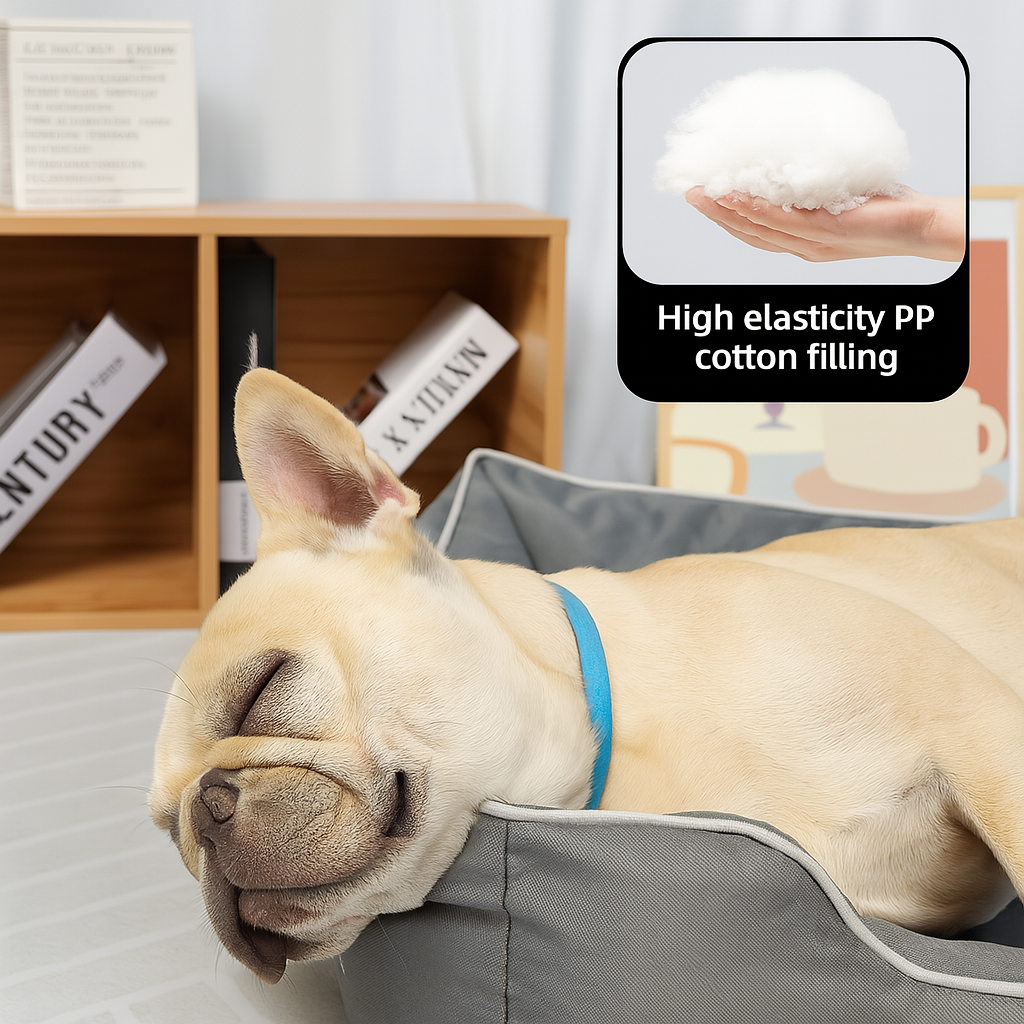 Soft Snuggleux French Bulldog Waterproof Bed – Comfortable Protective...