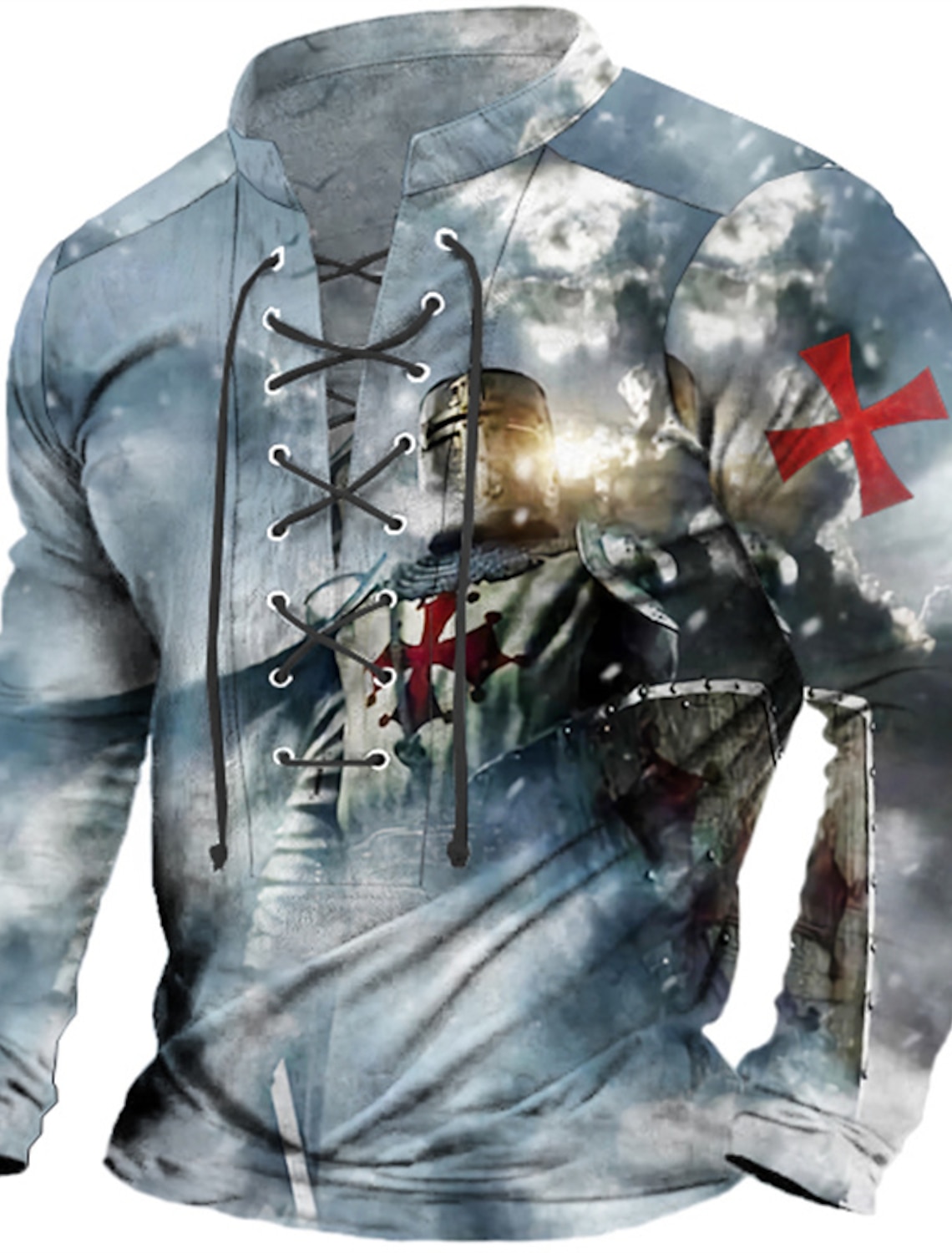 Knights Of Malta Mens Graphic Shirt Templar Prints Fashion Designer