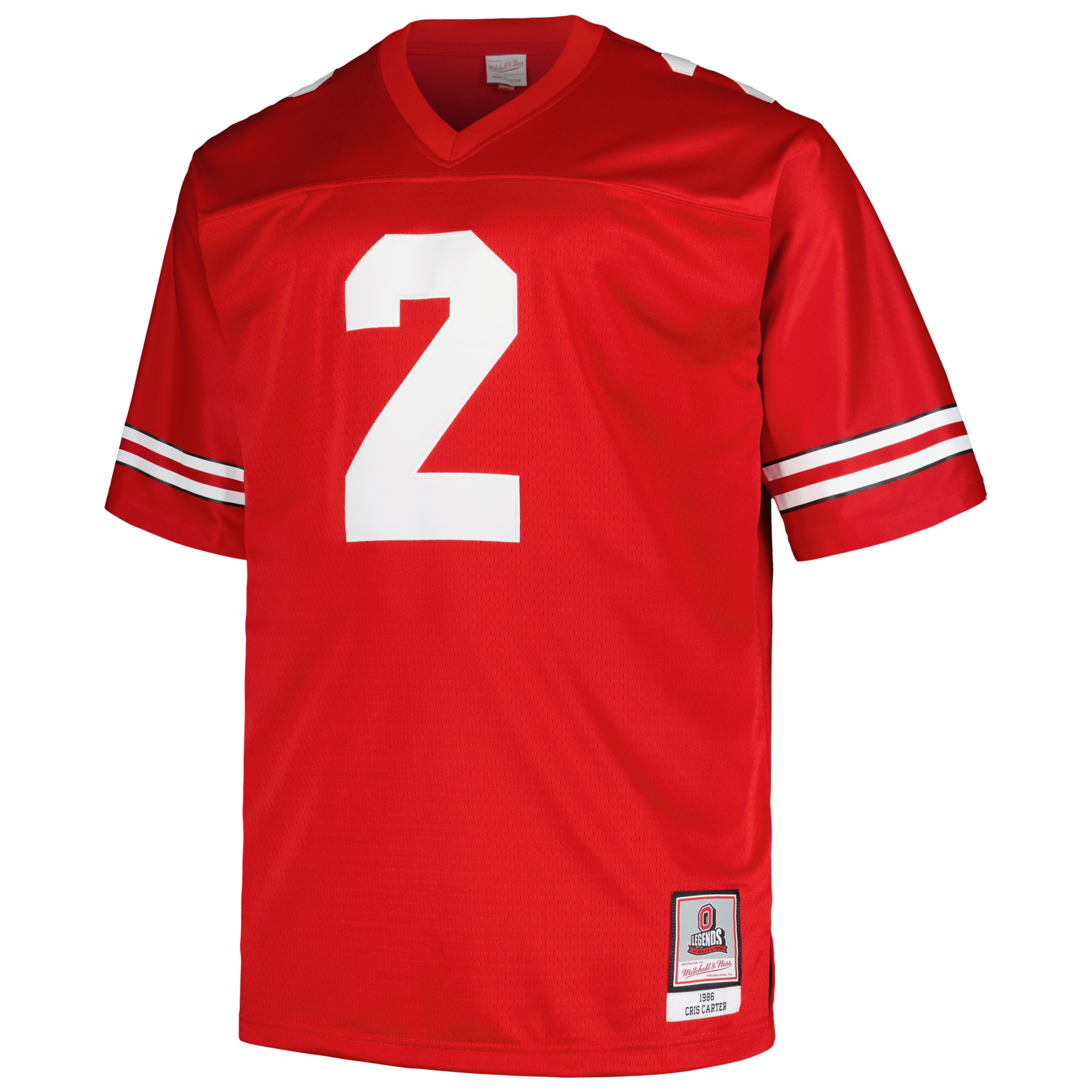 [DDG] Cris Carter Ohio State Buckeyes Big & Tall Legacy Jersey - Scarlet