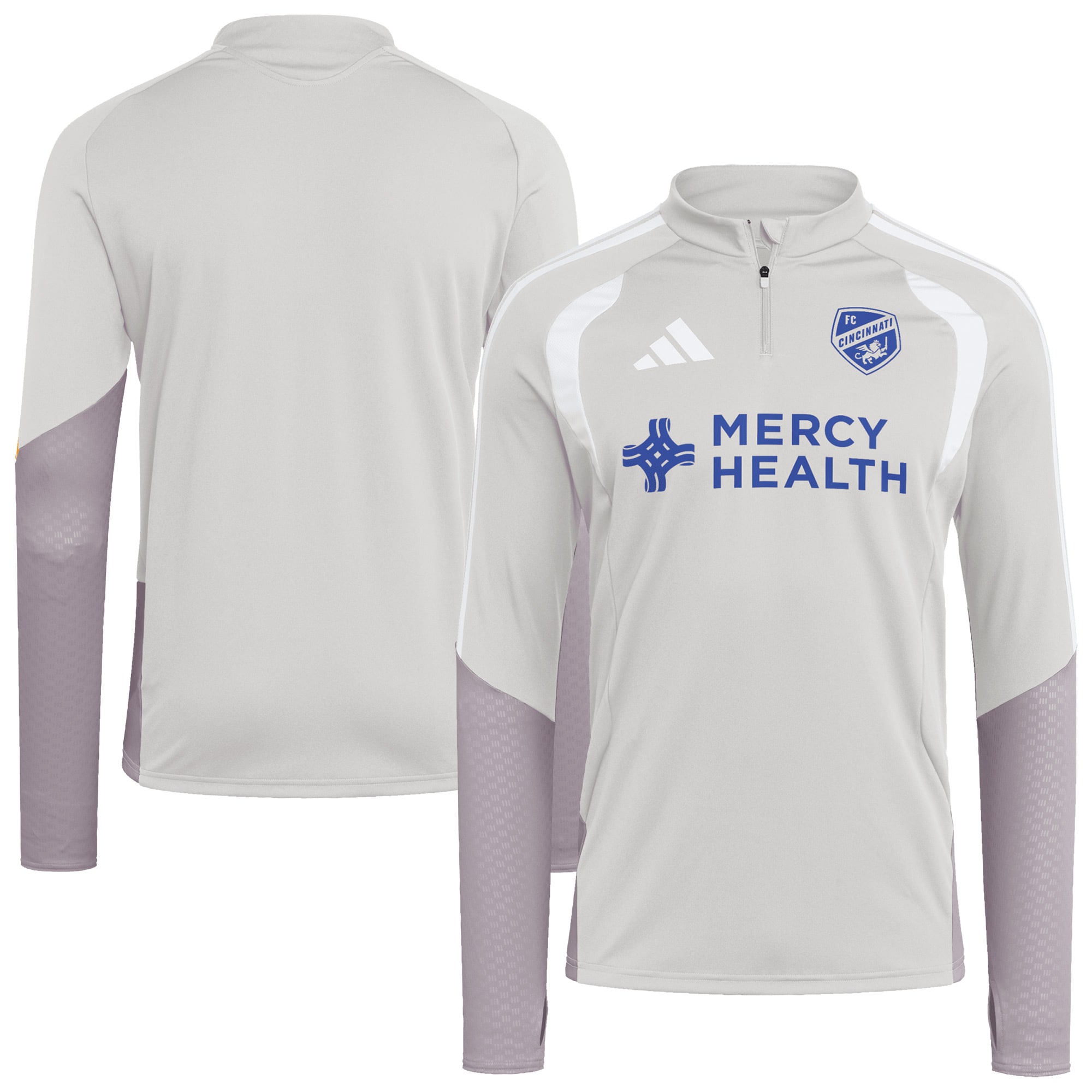 [SJH] FC Cincinnati 2026 Tiro Competition Quarter-Zip Training Jersey Top - Silver