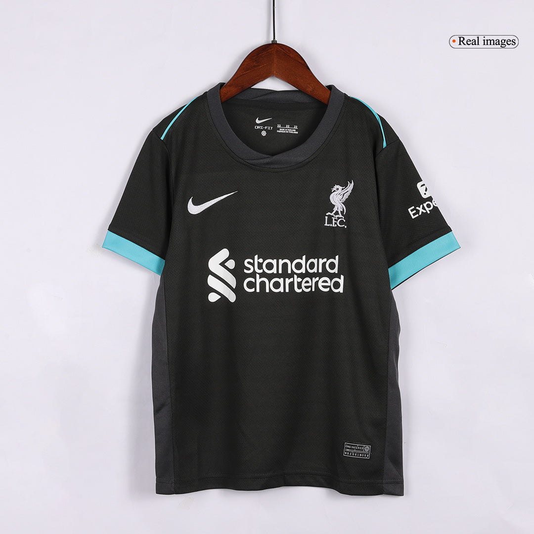 Kid's Liverpool Away Soccer Jersey Kit(Jersey+Shorts) 2024/25Authentic