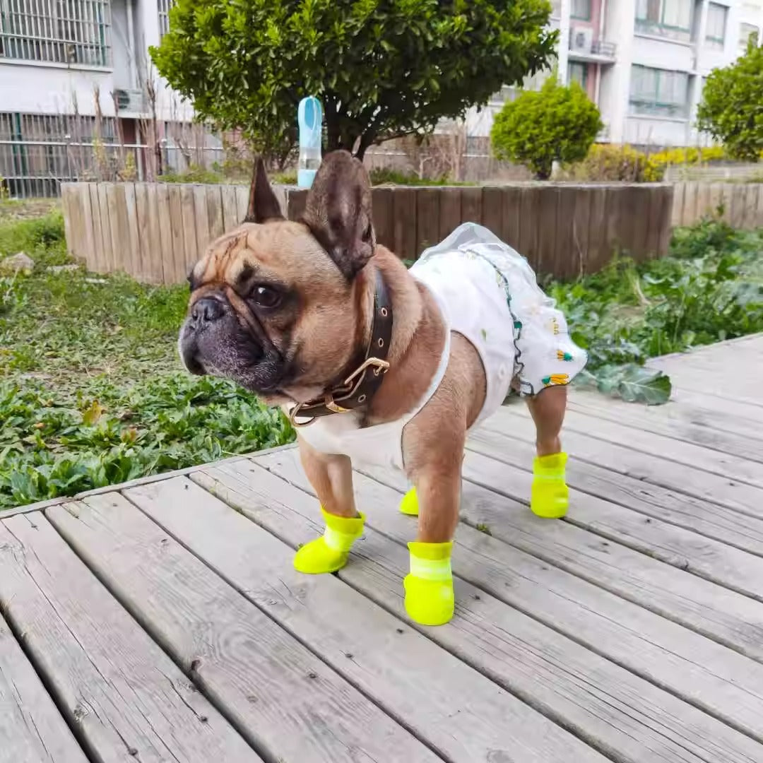 WetGuard Pet Rain Boots for Frenchies – Non-Slip and Protective