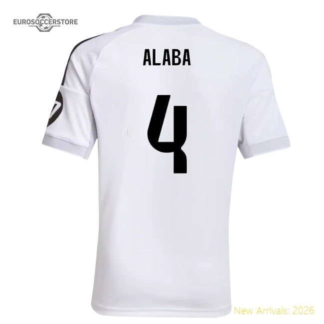 2025-2026 Real Madrid Home Shirt (Kids) (Alaba 4)
