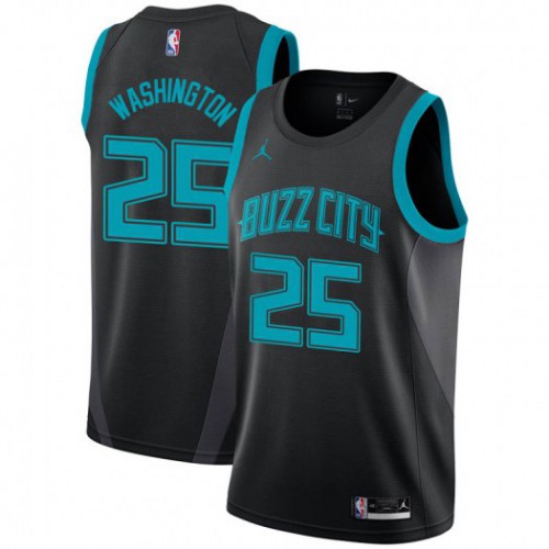 Black BKN Charlotte Hornets #25 Nike Jersey Basketball Jersey