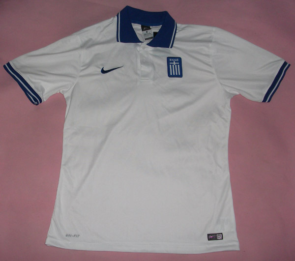 2014 FIFA World Cup Greece Home Jersey Shirt - World Cup Collection