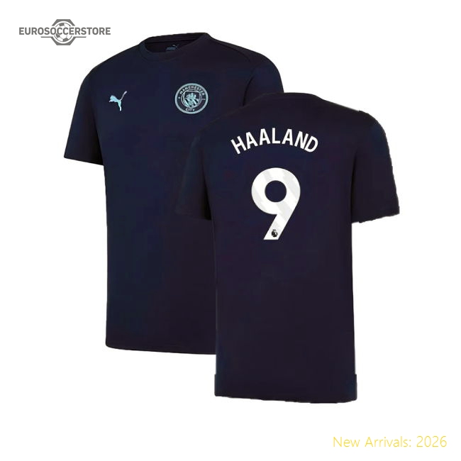 2024-2025 Man City Training Shirt (Inky Blue) - Kids (Haaland 9)