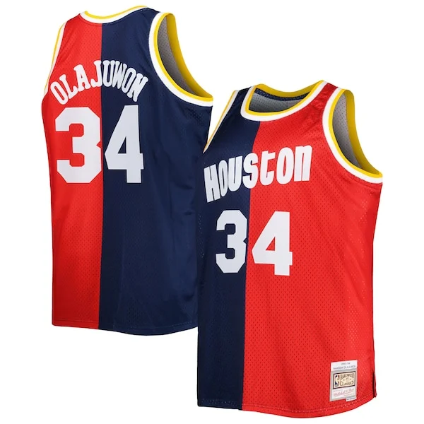 Durable Hakeem Olajuwon HOU NBA Jersey - Navy - Great Value