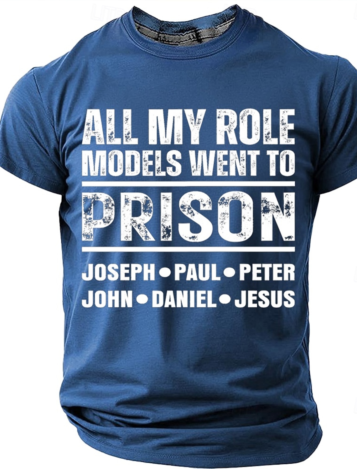 Men's All My Role Models Went To Prison T-Shirt, Funny Christian Bible Tee Gift for Dad