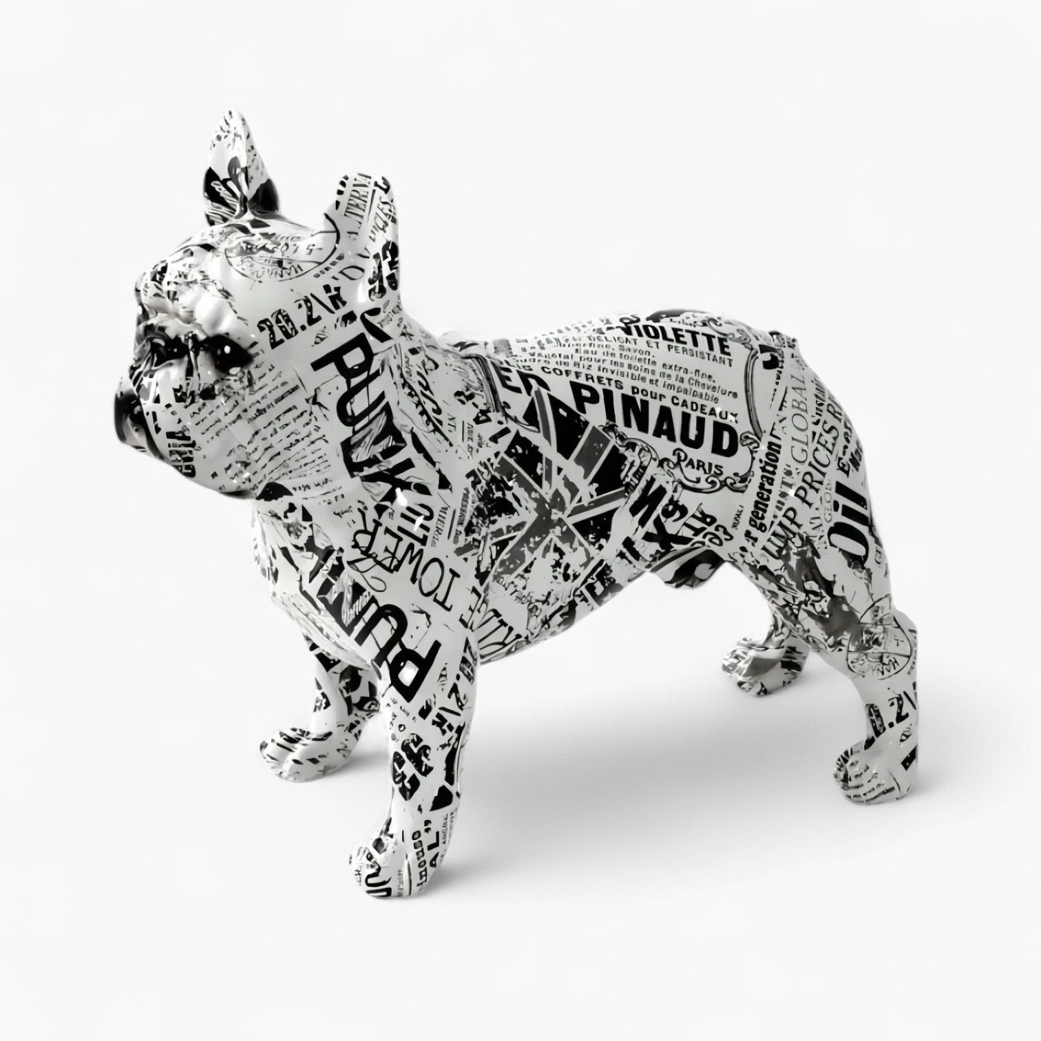 Frenzo French Bulldog Statue – Hand-Painted Resin Home Decor