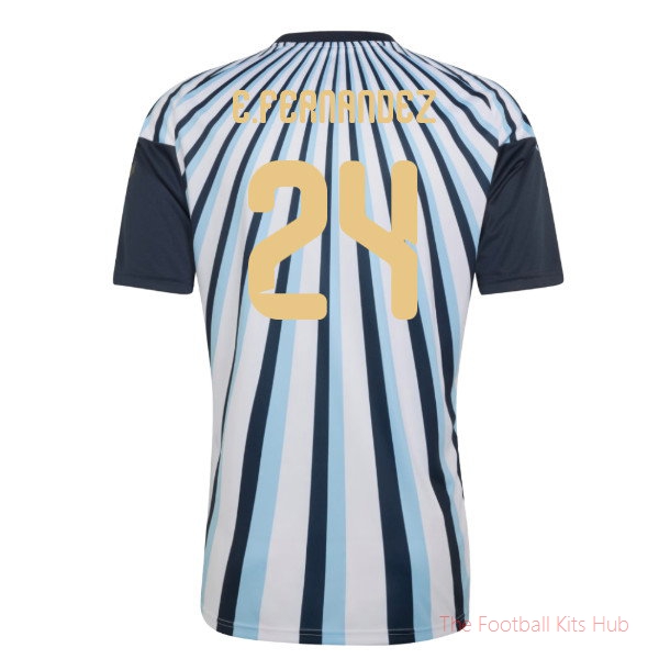 Argentina 2026-2027 Home Pre-Match Shirt (E.Fernandez 24)